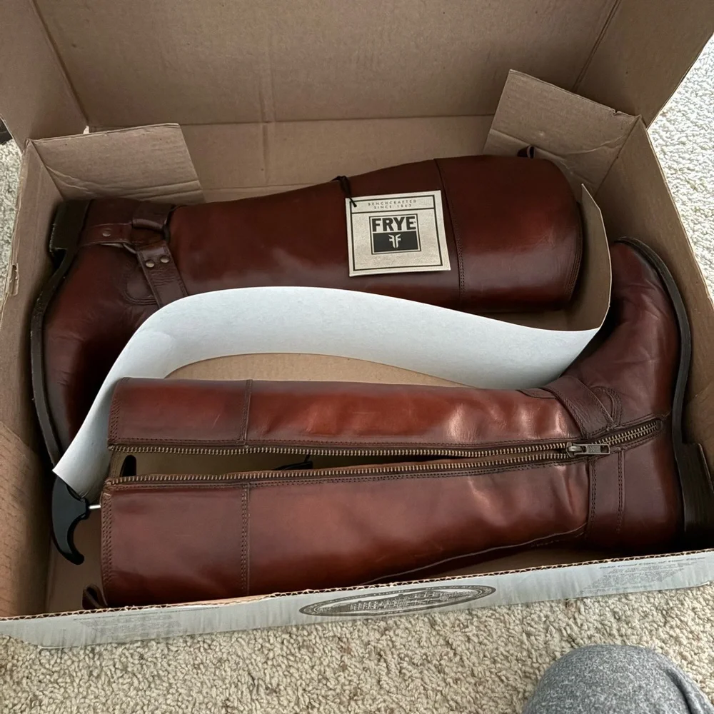 FRYE MELISSA Button Extended Calf Boots - Whiskey - Picture 6 of 9